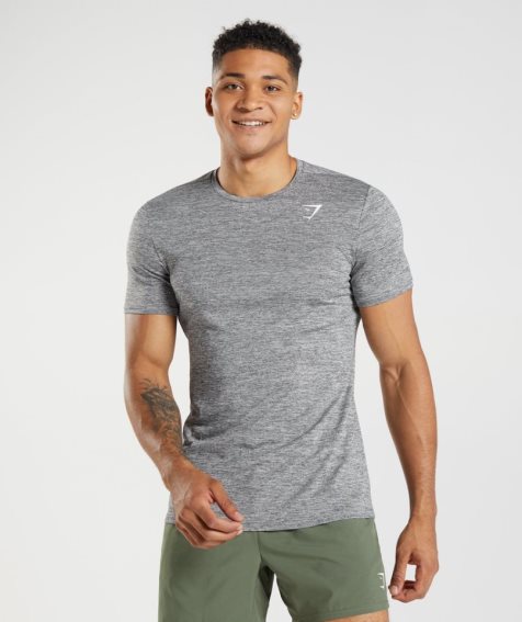 Men's Gymshark Arrival Marl T-Shirts Grey | CA N63578